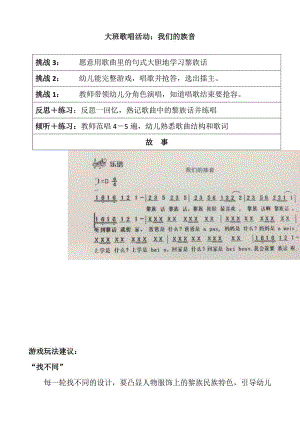 大班歌唱活动《我们的族音》PPT课件教案大班歌唱活动：我们的族音 教案.doc