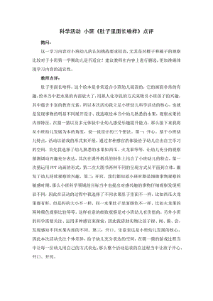 小班科学游戏《肚子里面长啥样》PPT课件教案打印图片点评.doc