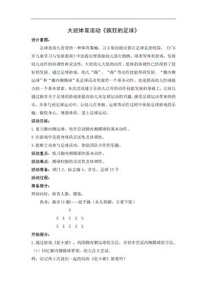 大班体育《疯狂的足球大班体育《疯狂的足球》教学设计.docx