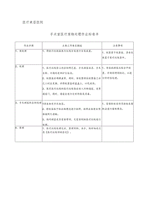 医院手术室医疗废物处理作业标准书.docx