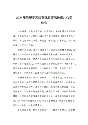 党员干部党纪学习教育观看警示教育专题片的心得体会13篇.docx