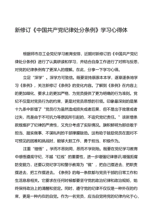 学习2024新版中国共产党纪律处分条例心得体会发言稿三十篇.docx