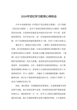 乡镇干部关于2024年党纪教育活动的心得感悟交流发言十六篇.docx