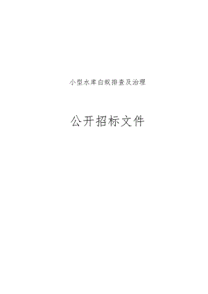 小型水库白蚁排查及治理招标文件.docx