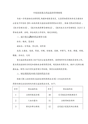 中医医院重点药品监控管理制度.docx