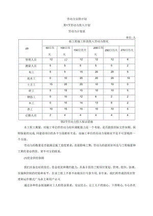 劳动力安排计划 .docx