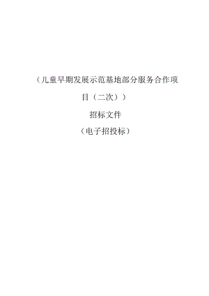 儿童早期发展示范基地部分服务合作项目（二次）招标文件.docx