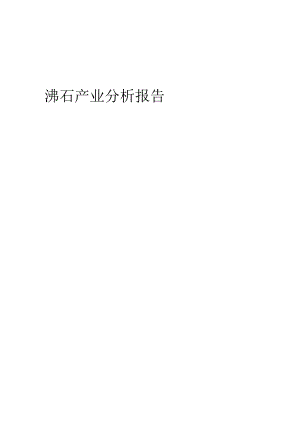 沸石产业分析报告.docx