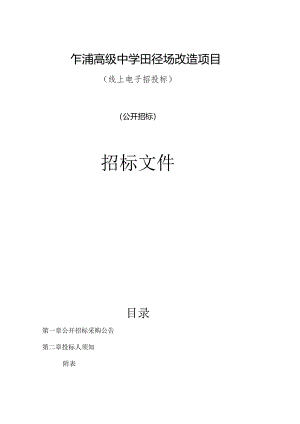 高级中学田径场改造项目招标文件.docx