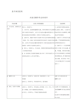 医院手术室术前后操作作业标准书.docx
