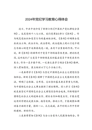 乡镇干部关于2024年党纪教育活动的心得体会发言材料十六篇.docx