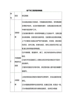 给排水工程质量保证措施.docx