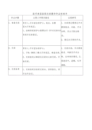 医院手术室交班操作作业标准书.docx