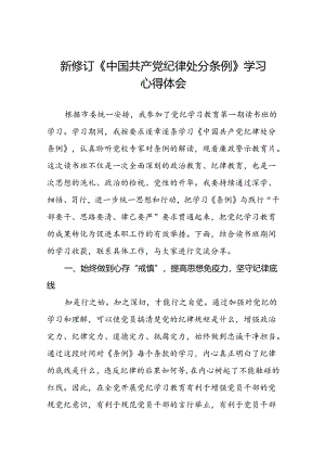 2024版中国共产党纪律处分条例学习心得体会交流发言二十二篇.docx
