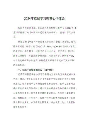 2024年党纪教育活动交流发言材料四篇.docx