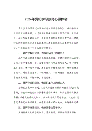 党员干部2024年党纪学习教育心得体会交流发言四篇.docx