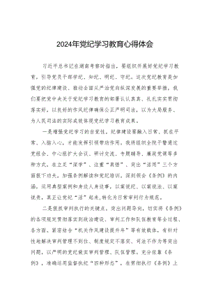 关于2024年党纪学习教育活动的心得体会四篇.docx