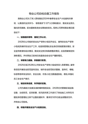 物业公司自检自查工作报告.docx