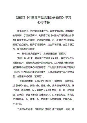 2024新修订中国共产党纪律处分条例关于六项纪律读书班交流发言十五篇.docx