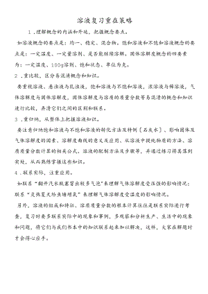 溶液复习 重在策略.docx