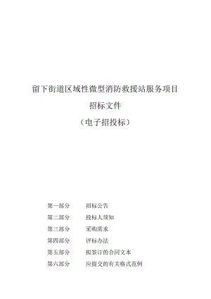 区域性微型消防救援站服务项目招标文件.docx