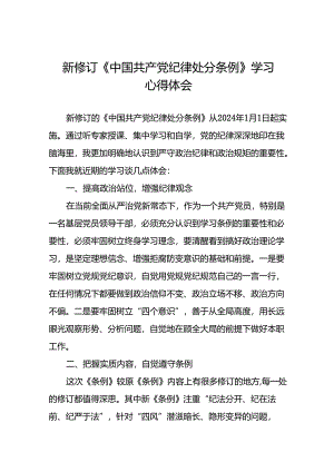 学习2024版《中国共产党纪律处分条例》心得体会三十篇.docx