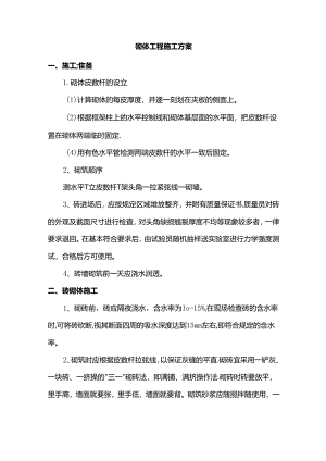砌体工程施工方案.docx