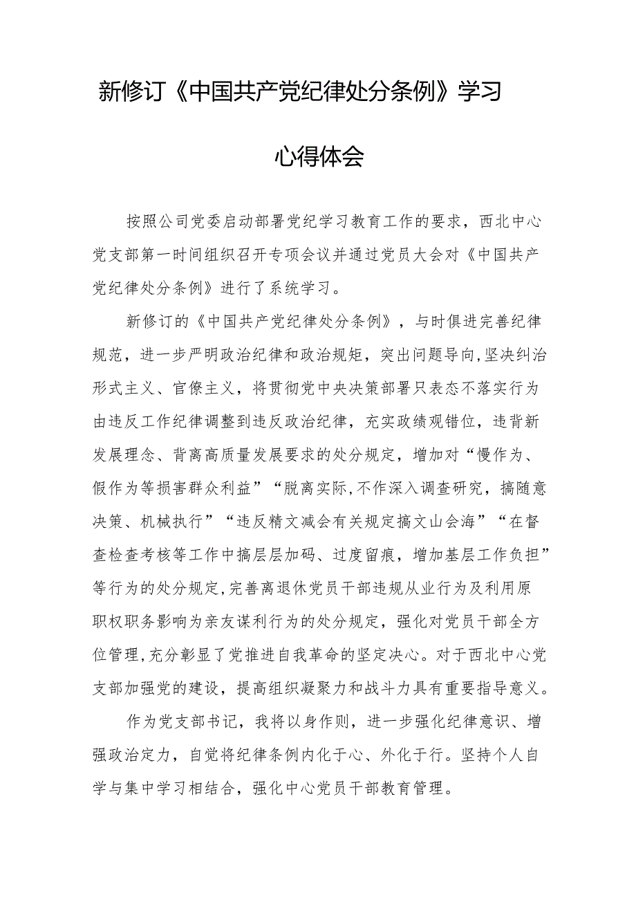 2024新修订中国共产党纪律处分条例六项纪律研讨发言材料18篇.docx_第2页