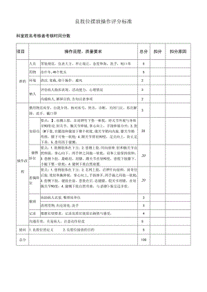 良肢位摆放操作评分标准.docx