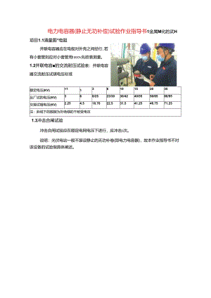 电力电容器（静止无功补偿）试验作业指导书.docx