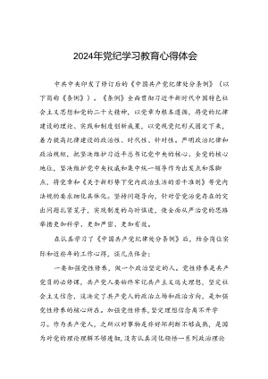 乡镇干部关于2024年党纪教育活动的心得体会十六篇.docx
