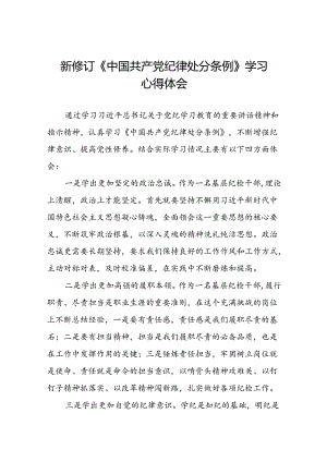 2024版中国共产党纪律处分条例学习感悟精选范文二十二篇.docx