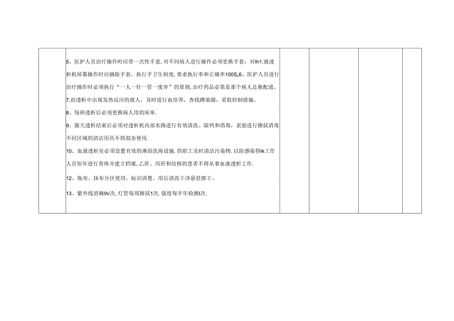 血液透析室医院感染管理质量考核标准(分值:100分).docx_第3页