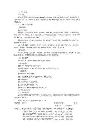 成人社区获得性肺炎基层合理用药指南及社区获得性肺炎诊疗新进展.docx