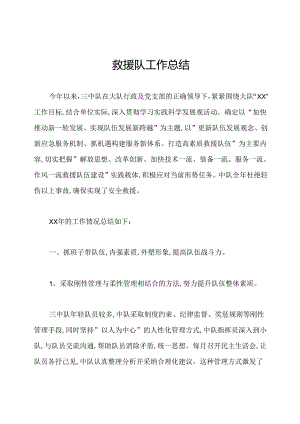 救援队工作总结.docx