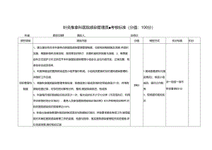 针灸推拿科医院感染管理质量考核标准(分值：100分).docx