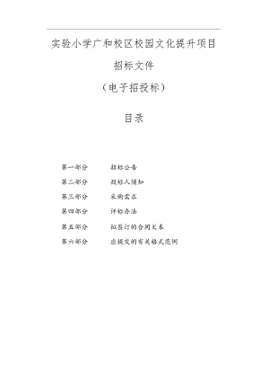 实验小学广和校区校园文化提升项目招标文件.docx
