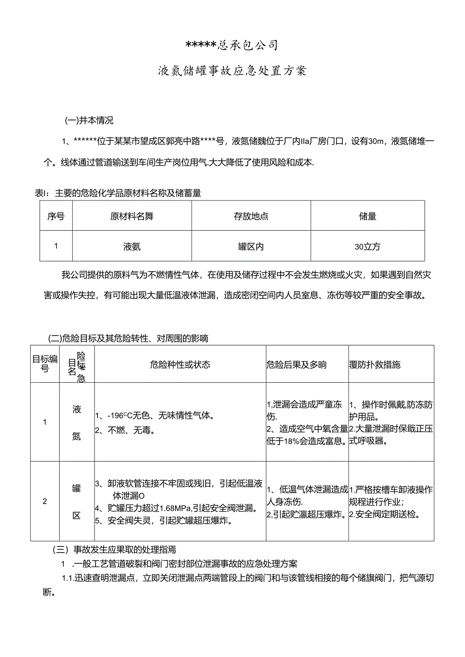 液氮储罐泄露应急预案范文.docx_第1页