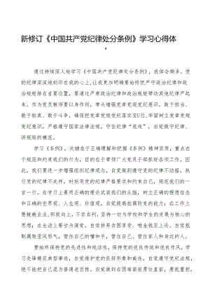 2024新修订中国共产党纪律处分条例六项纪律研讨发言稿18篇.docx