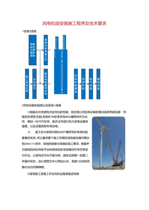 风电机组安装施工程序及技术要求.docx