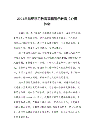 党员干部2024年党纪学习教育观看警示教育专题片心得感悟十二篇.docx