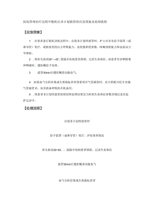 医院管理治疗过程中脱机后非计划拔管的应急预案及处理流程.docx