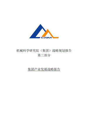 某集团产业发展战略报告.docx