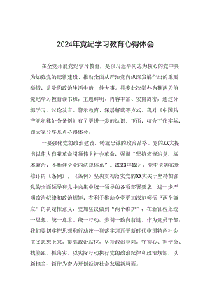 2024年党纪学习教育六项纪律研讨发言稿二十一篇.docx