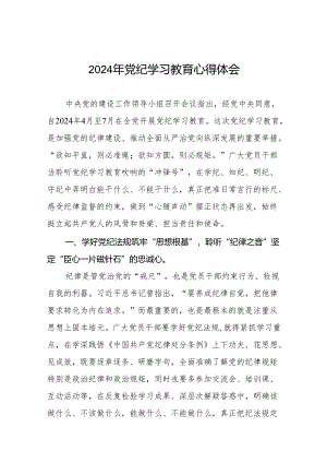 国企党员干部2024年党纪学习心得感悟17篇.docx
