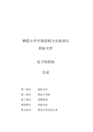 栖霞小学空调采购及安装项目招标文件.docx