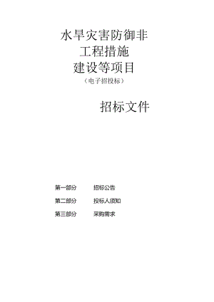 水旱灾害防御非工程措施建设等项目招标文件.docx