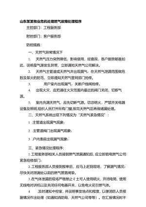 山东某某物业危机处理燃气故障处理程序.docx