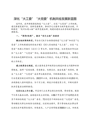 交流发言：深化“大工委”“大党委”机制 共绘发展新蓝图.docx