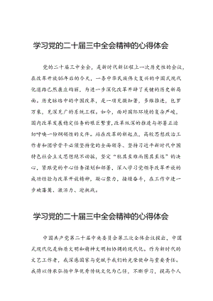 党员干部二十届三中全会精神学习体会范文三十篇.docx